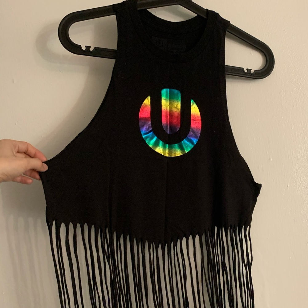 ULTRA MUSIC FESTIVAL Sleeveless Fringe Tank Top